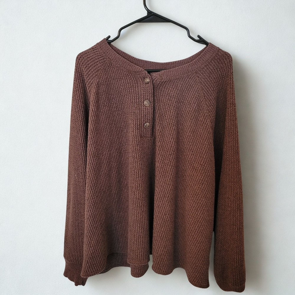 Brown Waffle Top 3x Old Navy Comfy